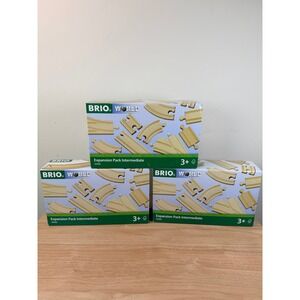 48PCS BRIO LOT World Expansion Pack Intermediate Wooden Train Track Set 33402